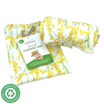 Pea Pods Travel Change Mat-Pea Pods-Wattle Recycled-Hello Charlie