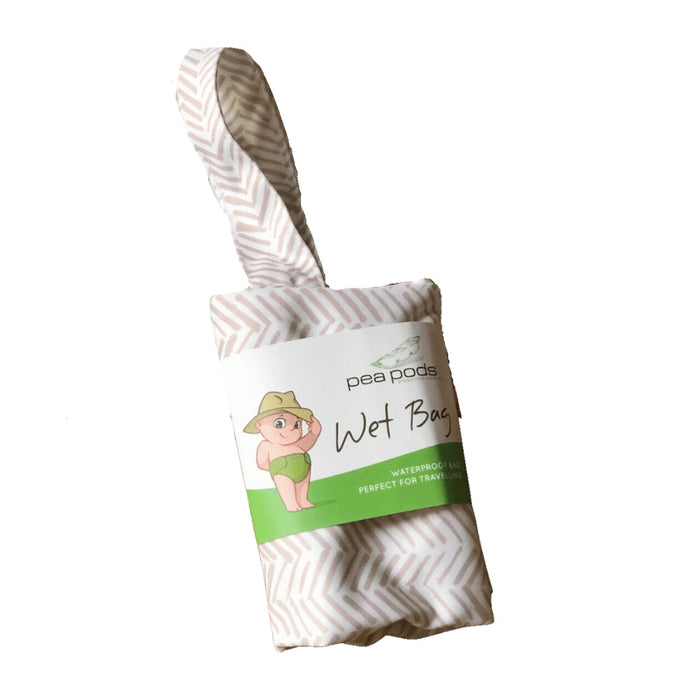 Pea Pods Travel Wet Bag-Rustic Lines-Hello-Charlie