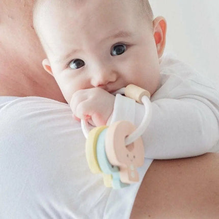 Plan Toys Baby Key Rattle - Pastel-Plan Toys-Hello Charlie