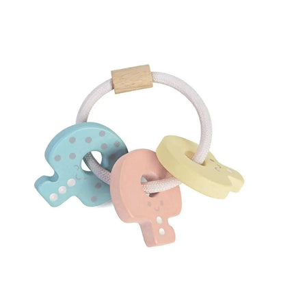 Plan Toys Baby Key Rattle - Pastel-Plan Toys-Hello Charlie