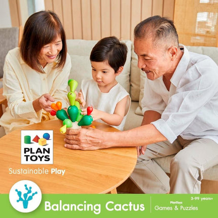 Plan Toys Cactus Wooden Balancing Blocks-Plan Toys-Hello Charlie