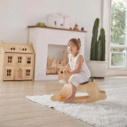Plan Toys Palomino Wooden Rocking Horse - Modern Rustic-Plan Toys-Hello Charlie