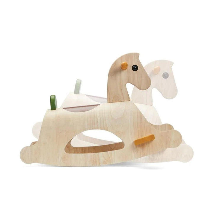 Plan Toys Palomino Wooden Rocking Horse - Modern Rustic - Hello Charlie