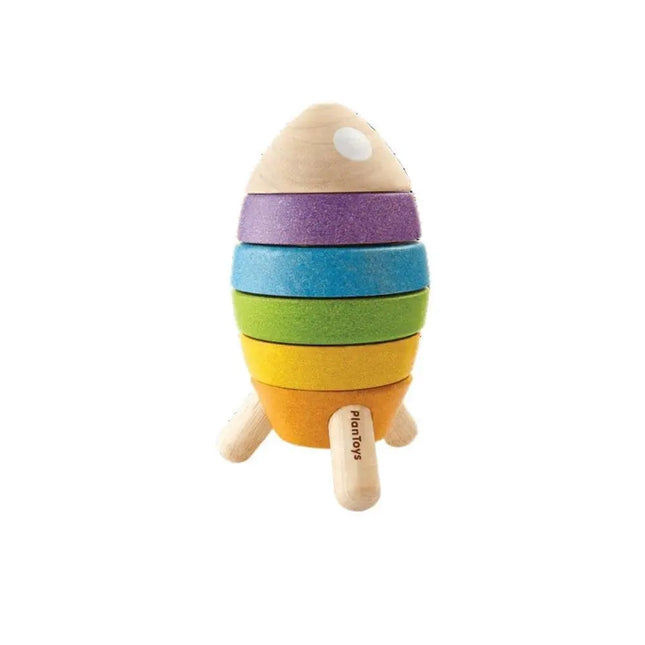 Plan Toys Rocket Wooden Stacking Toy-Plan Toys-Hello Charlie