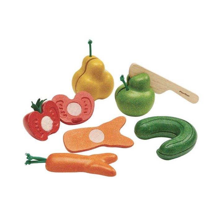 Plan Toys Wonky Fruits & Vegetables Toy Set - Hello Charlie