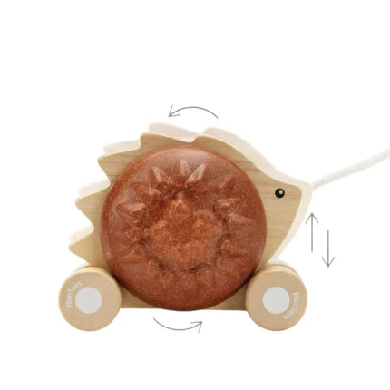 Plan Toys Wooden Pull Along Toy - Hedgehog-Plan Toys-Hello Charlie