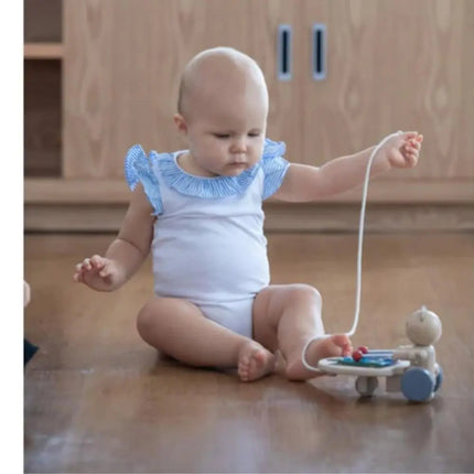 Plan Toys Wooden Pull Along Toy - Musical Bear-Plan Toys-Hello Charlie