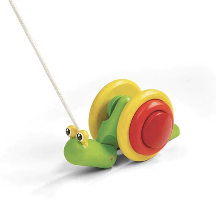 Plan Toys Wooden Pull Along Toy - Snail-Plan Toys-Hello Charlie