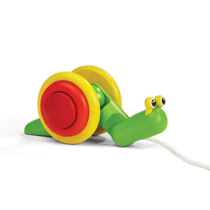 Plan Toys Wooden Pull Along Toy - Snail-Plan Toys-Hello Charlie