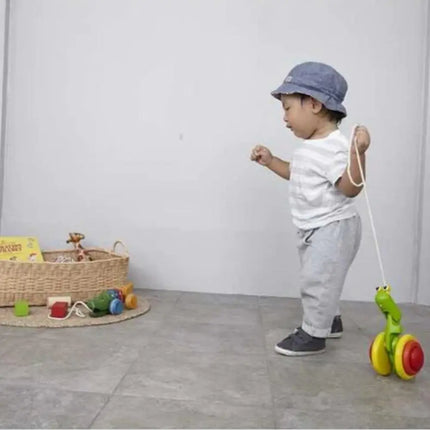 Plan Toys Wooden Pull Along Toy - Snail-Plan Toys-Hello Charlie