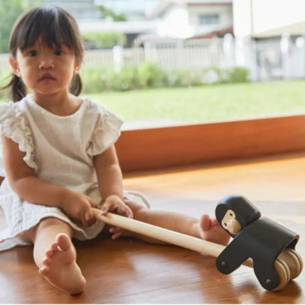 Plan Toys Wooden Push Along Toy - Climbing Gorilla-Plan Toys-Hello Charlie