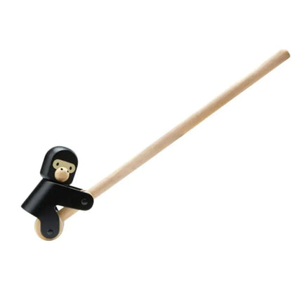 Plan Toys Wooden Push Along Toy - Climbing Gorilla-Plan Toys-Hello Charlie