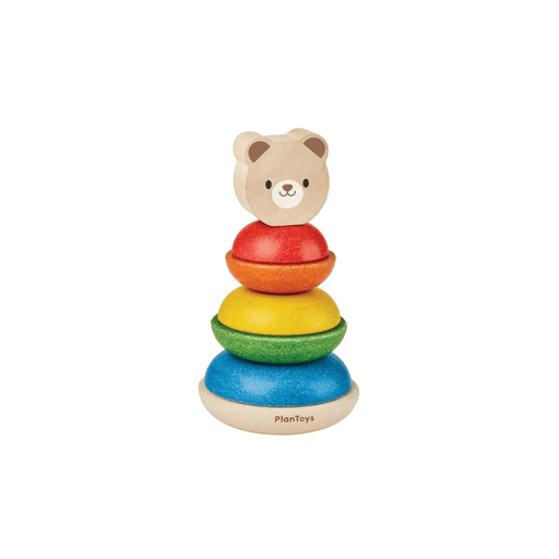 Plan Toys Wooden Stacker Rings - Bear - Hello Charlie