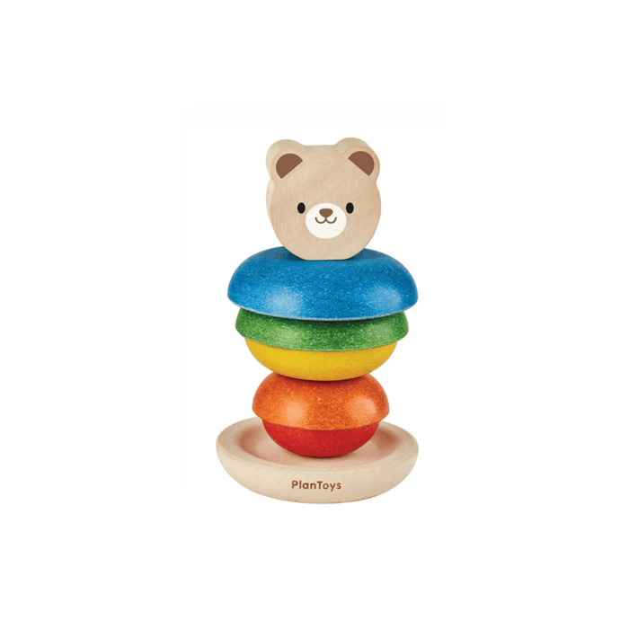 Plan Toys Wooden Stacker Rings - Bear-Hello-Charlie