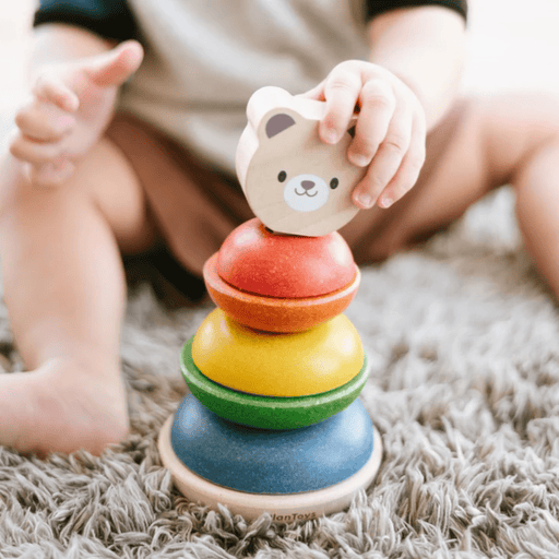 Plan Toys Wooden Stacker Rings - Bear - Hello Charlie