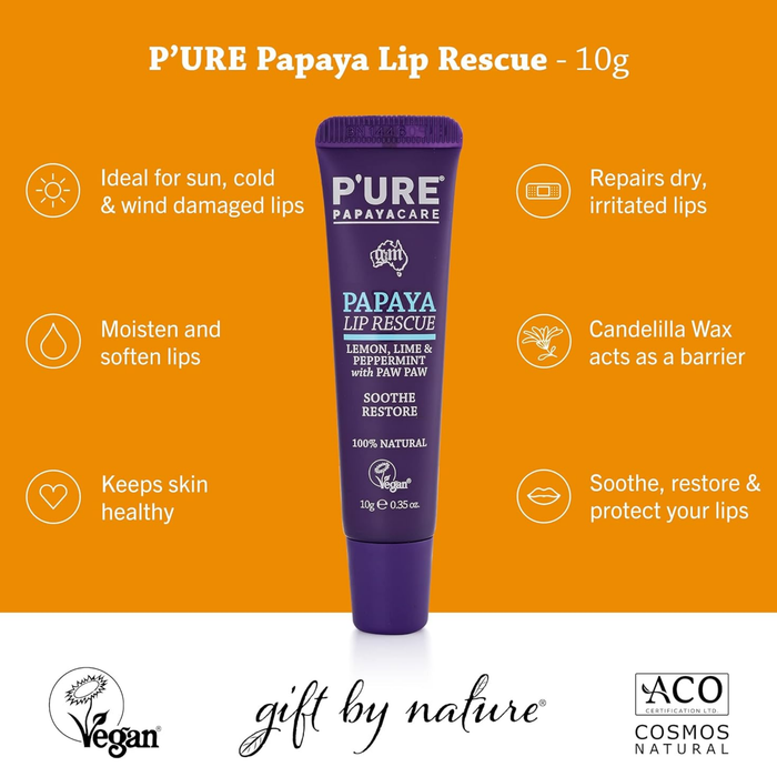 Pure Papayacare Rescue Lip Balm - Paw Paw with Lemon, Lime & Peppermint--Hello-Charlie