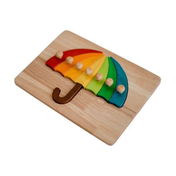 Qtoys Puzzle - Wooden Colourful Umbrella-Hello-Charlie