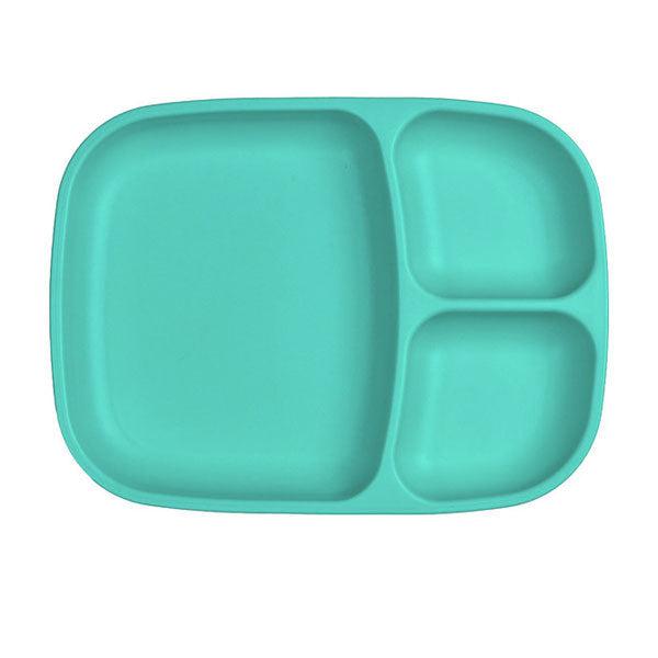 Re-Play Divided Plate - Large-Aqua-Hello-Charlie