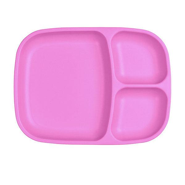 Re-Play Divided Plate - Large-Bright Pink-Hello-Charlie