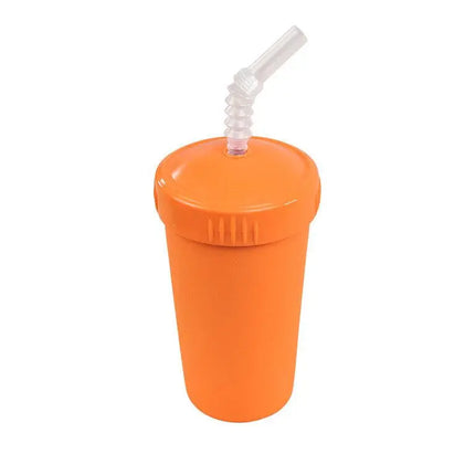Re-Play Straw Cup with Reusable Straw-Re-Play-Orange-Hello Charlie