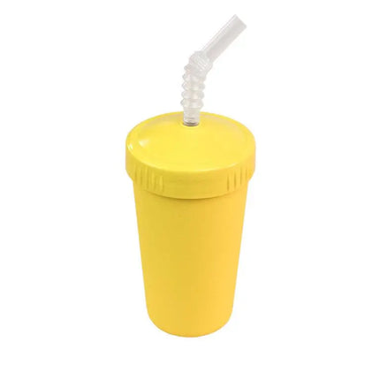 Re-Play Straw Cup with Reusable Straw-Re-Play-Yellow-Hello Charlie