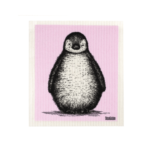 RetroKitchen Biodegradable Dish Cloth - Baby Penguin - Hello Charlie