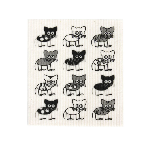 RetroKitchen Biodegradable Dish Cloth - Cat--Hello-Charlie