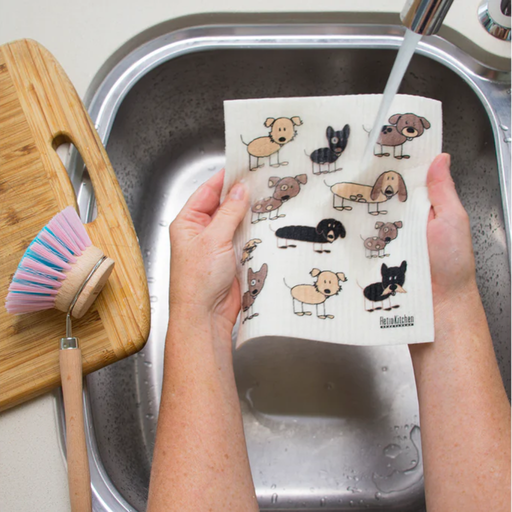 RetroKitchen Biodegradable Dish Cloth - Dog--Hello-Charlie