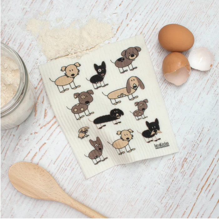 RetroKitchen Biodegradable Dish Cloth - Dog--Hello-Charlie