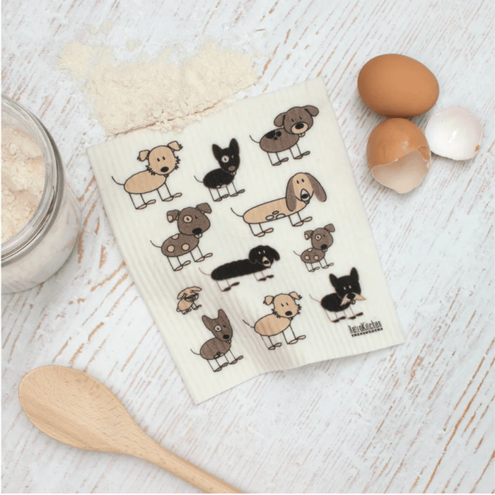 RetroKitchen Biodegradable Dish Cloth - Dog - Hello Charlie