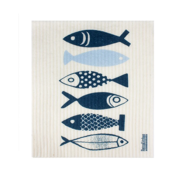 RetroKitchen Biodegradable Dish Cloth - Fish--Hello-Charlie