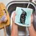 RetroKitchen Biodegradable Dish Cloth - Rabbit--Hello-Charlie