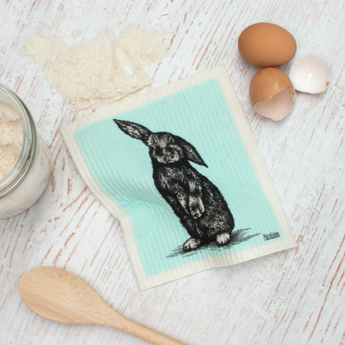 RetroKitchen Biodegradable Dish Cloth - Rabbit--Hello-Charlie