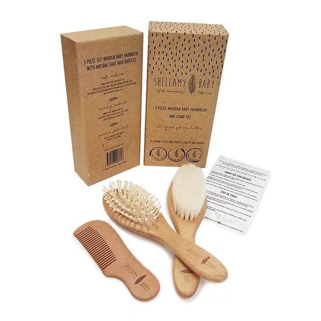 Shellamy Baby Hair Brush & Comb Set-Shellamy Baby-Hello Charlie