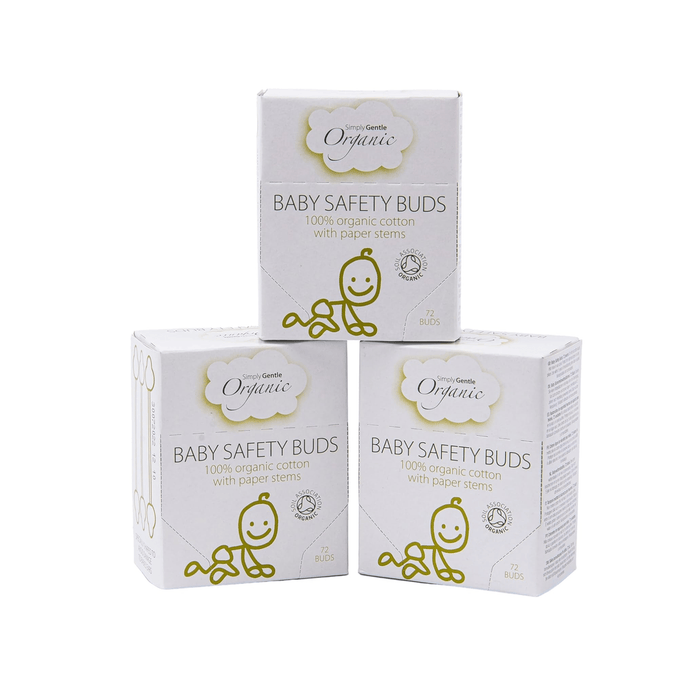 Simply Gentle Organic Baby Safety Cotton Buds - 72pk - Hello Charlie