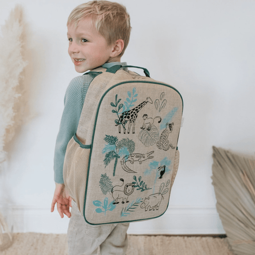 SoYoung Grade School Kids Backpack - Safari Friends - Hello Charlie