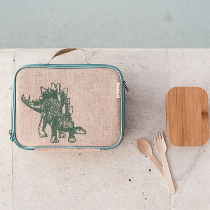 SoYoung Insulated Lunch Bag - Green Stegosaurus