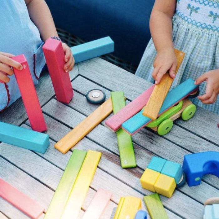 Tegu Magnetic Wooden Blocks 14 pcs - Tints - Hello Charlie