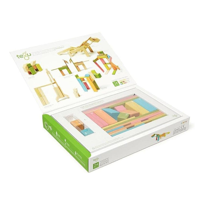 Tegu Magnetic Wooden Blocks 24 pcs - Tints - Hello Charlie