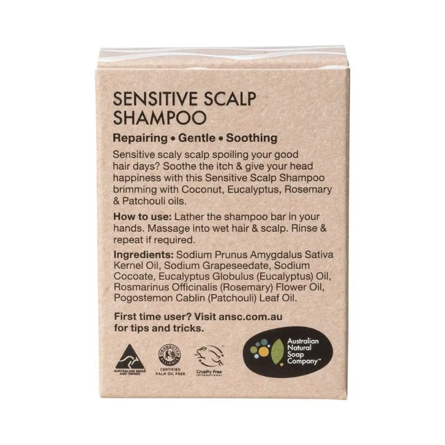 The ANSC Solid Shampoo for Sensitive Scalp-The Australian Natural Soap Company-Hello Charlie