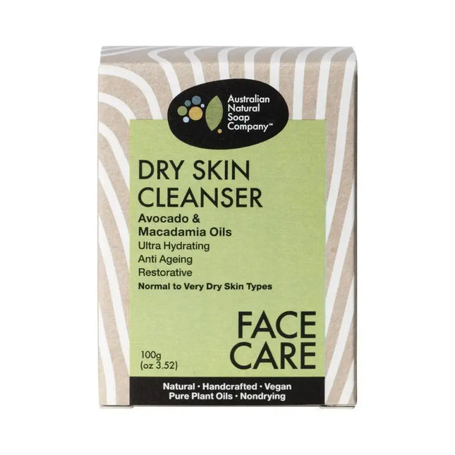 The ANSC Solid Soap Dry Skin Cleanser Avocado & Macadamia-The Australian Natural Soap Company-Hello Charlie