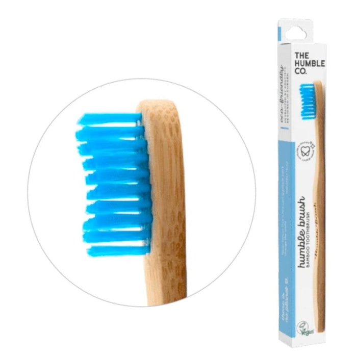 The Humble Co. Adult Medium Toothbrush-Blue-Hello-Charlie