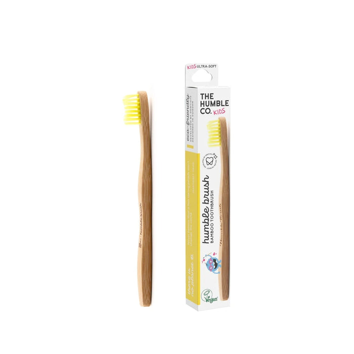 The Humble Co. Kids Ultra Soft Toothbrush-Yellow-Hello-Charlie