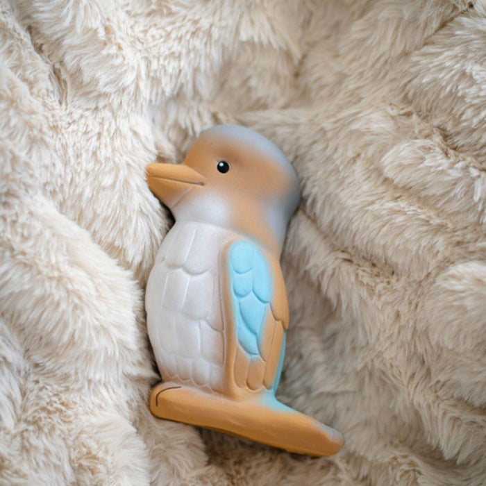 Tikiri My First Aussie Natural Rubber Teether & Rattle - Kookaburra - Hello Charlie