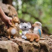 Tikiri My First Aussie Natural Rubber Teether & Rattle - Kookaburra-Tikiri-Hello Charlie