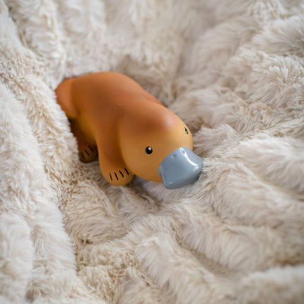 Tikiri My First Aussie Natural Rubber Teether & Rattle - Platypus-Tikiri-Hello Charlie