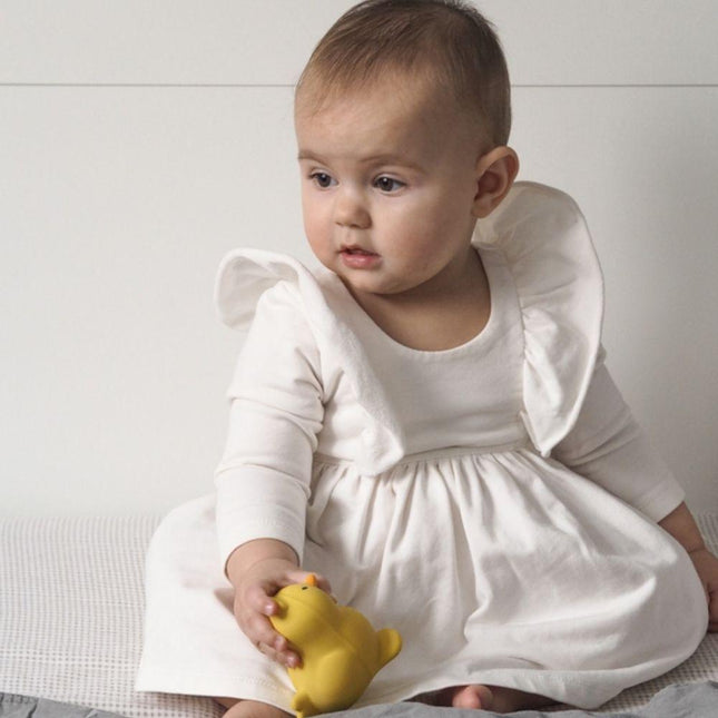 Tikiri My First Farm Natural Rubber Teether & Rattle - Chicken-Tikiri-Hello Charlie