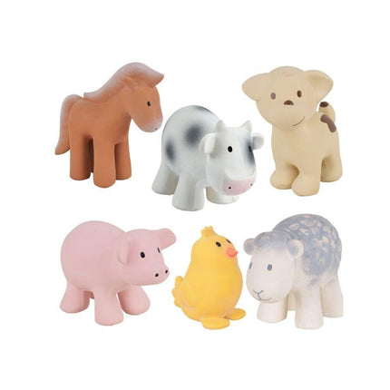 Tikiri My First Farm Natural Rubber Teether & Rattle - Sheep-Tikiri-Hello Charlie