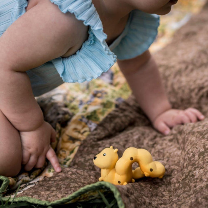 Tikiri My First Garden Natural Rubber Teether & Rattle - Caterpillar - Hello Charlie