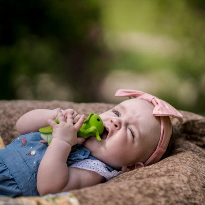 Tikiri My First Garden Natural Rubber Teether & Rattle - Grasshopper - Hello Charlie